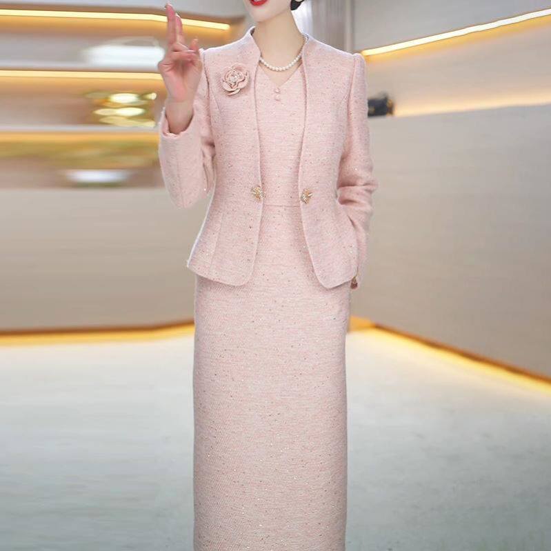 小香风套装连衣裙2025新款女连衣裙