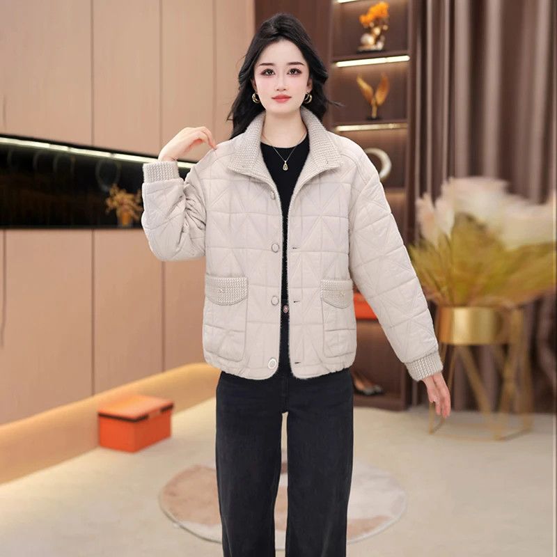 2025新款今年流行爆款秋冬优雅气质女装时尚加棉加厚休闲短外套