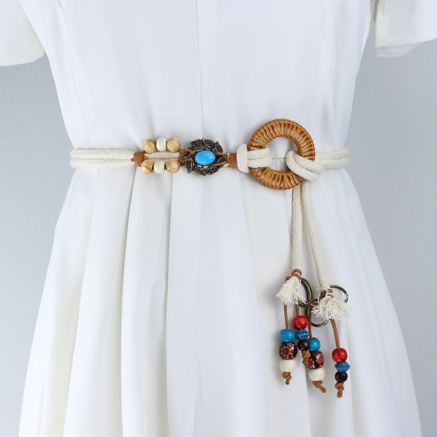 米色腰绳民族风中国风腰带配饰