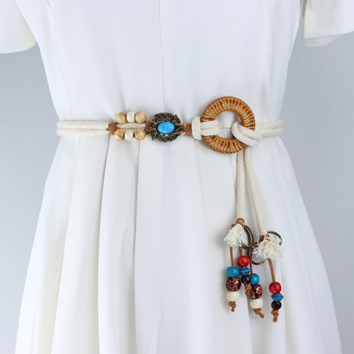 米色腰绳民族风中国风腰带配饰