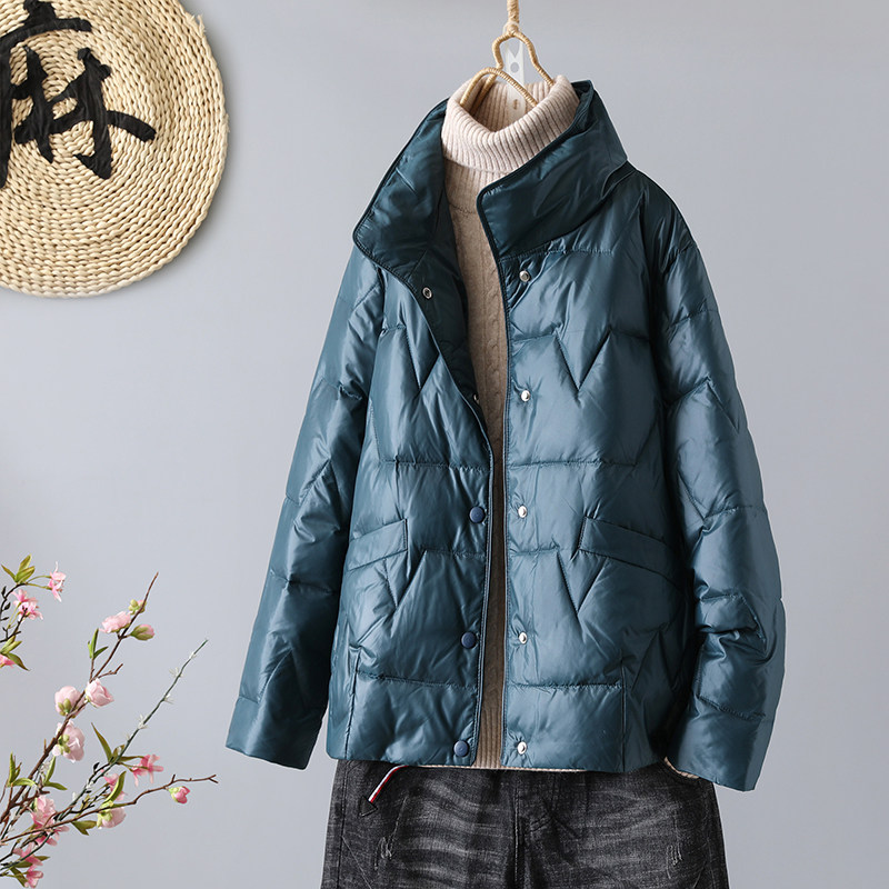 希珥羽丝绵短款宽松轻薄款棉袄