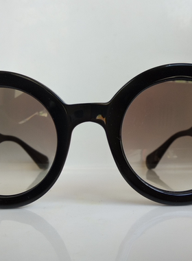 GIGI Studios  Laura 黑色手工板材圆框太阳镜墨镜西班牙