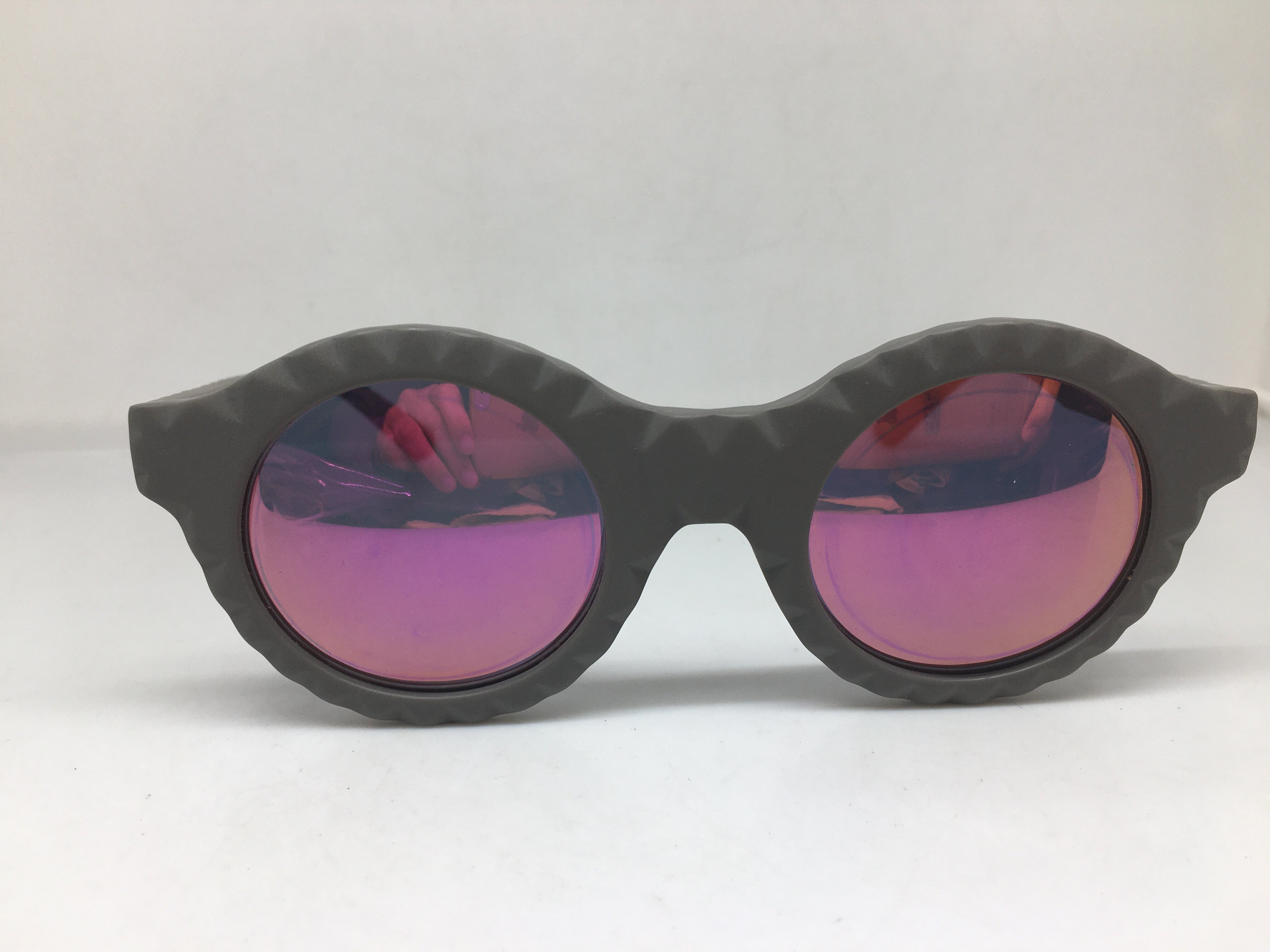 80年代Anderne When I come around&nbsp;  灰色板材圆框眼镜太阳镜