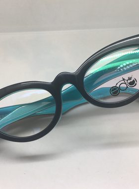 eda 黑色蓝色手工板材性感猫眼眼镜 女近视眼镜架
