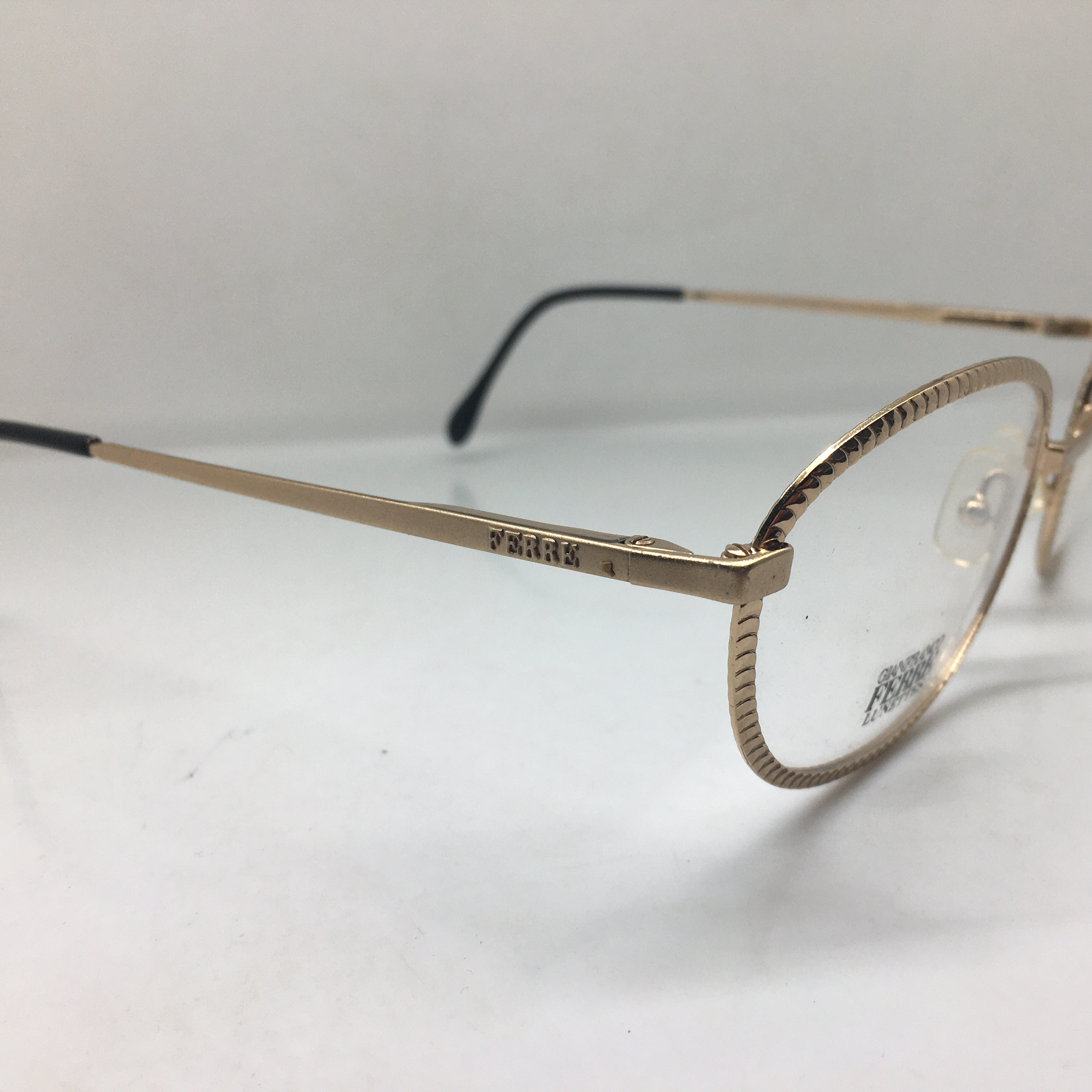 中古Gianfranco Ferre GFF136 金色合金框眼镜男女通用镜架