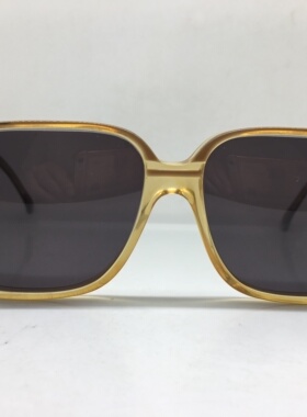 中古philippe st olair 法国手工透明浅黄太阳镜男女通用墨镜