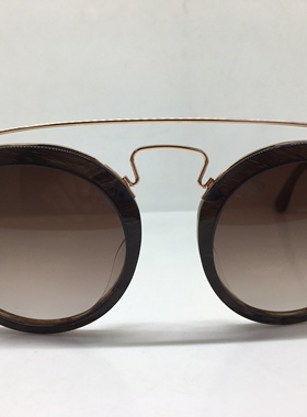 E8466S EJE Optico Sistema手工板材黑色圆框复古太阳镜墨镜