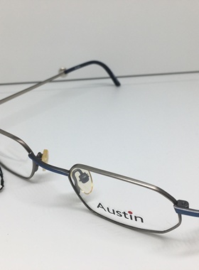 Austin A1008 银色蓝色哑光合金多边形小框眼镜架男女通用镜框