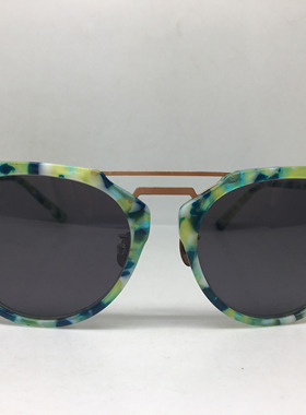 BAEM BS15001绿色板材框架眼镜桃形复古大框太阳眼镜墨镜女多巴胺