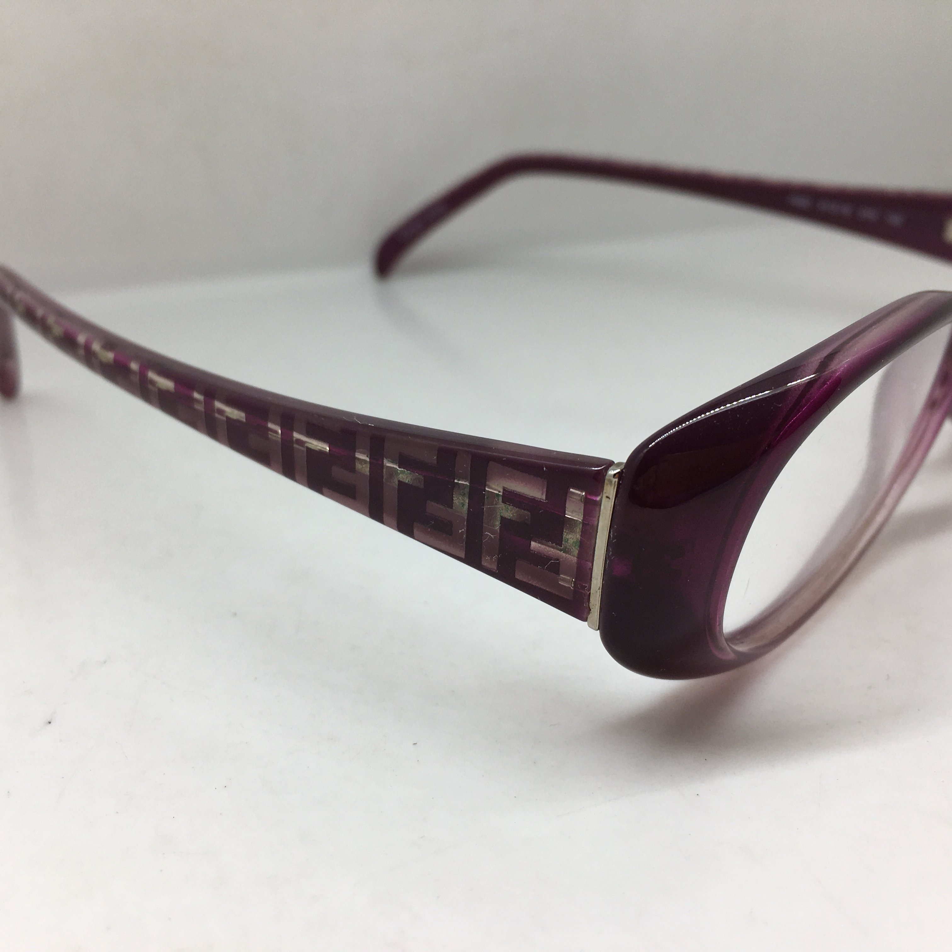 中古紫板材F935小框眼镜架女近视镜框意大利产