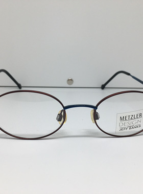 中古JEFF BANKS BY METZLER合金小椭圆框近视框架男女通用