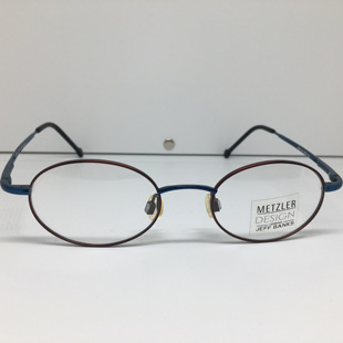 METZLER合金小椭圆框近视框架男女通用 中古JEFF BANKS