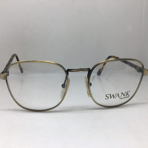 中古SWANK Charter 铜色合金方形框眼镜意大利产
