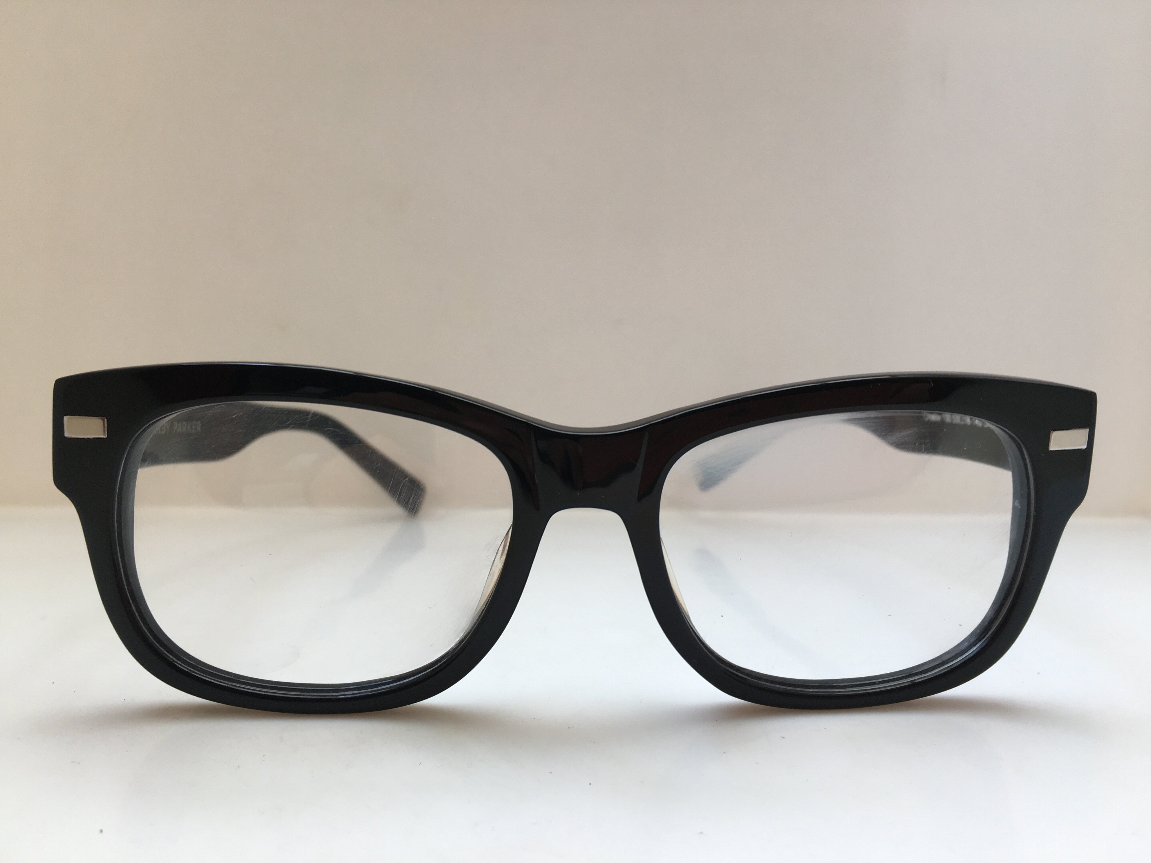 WARBY PARKER Crosby 100黑色手工板材眼镜复古平面镜通用