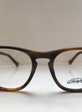 Hally & Son Type 15-1963 棕色板材复古框眼镜男女通用平面镜