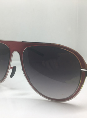 feaderz 红色超薄合金飞行员款太阳眼镜架男女通用墨镜无螺丝