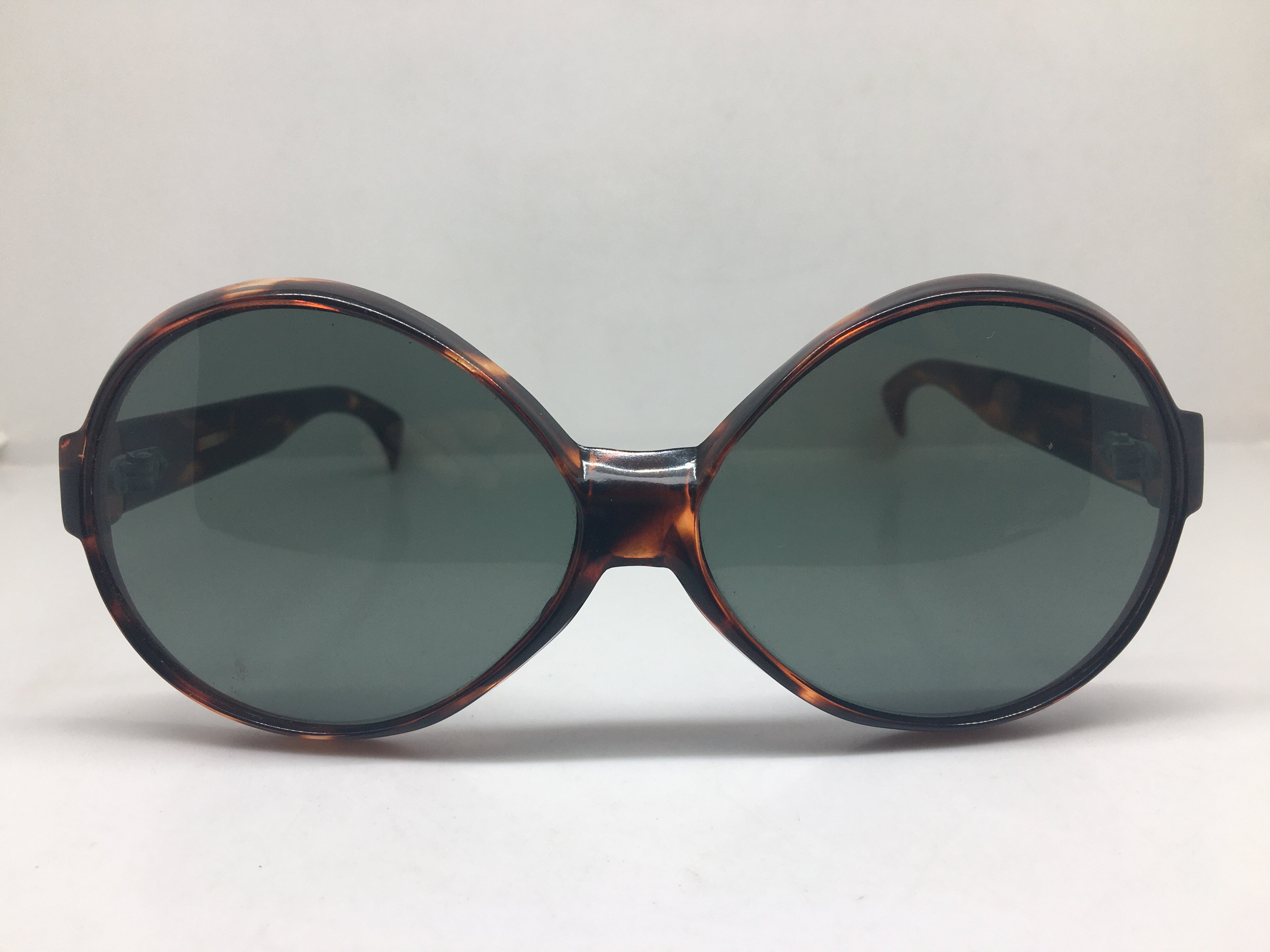 六七十年代法国手工板材圆框太阳镜复古墨镜玻璃镜片