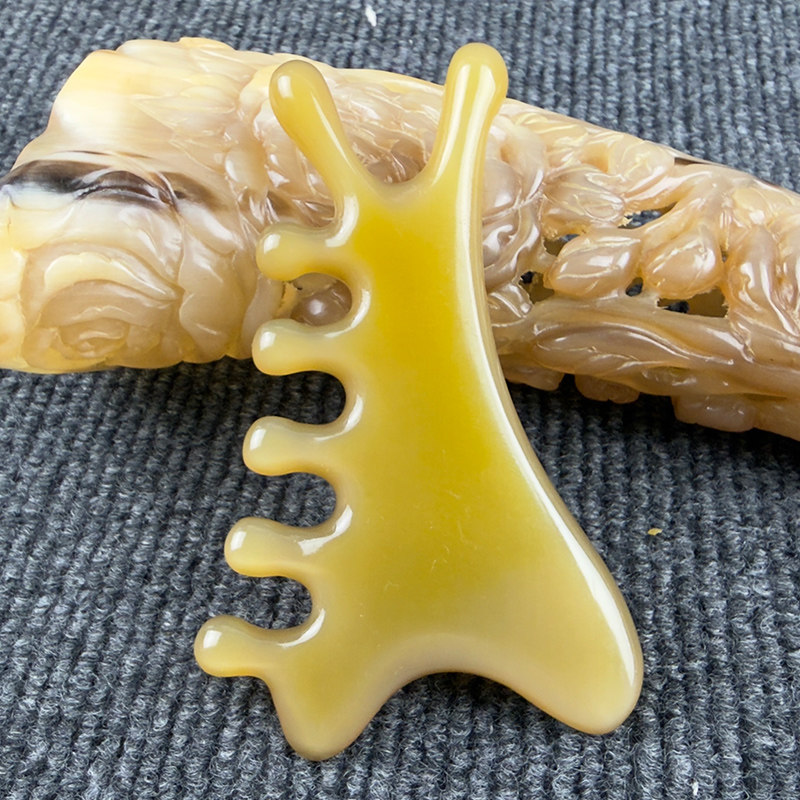 钗头凤鼻刮头皮牛角按摩梳四合一多功能经络刮痧板面部提拉点穴梳