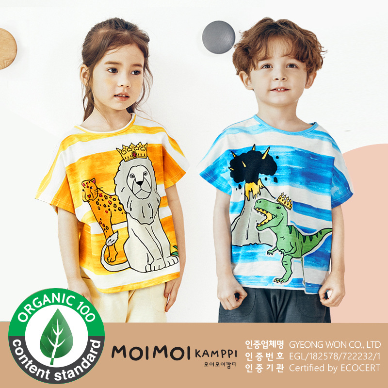 MOIMOIKAMPPI春夏兒童家居服兒童男女寶套裝休閑五分短袖短褲