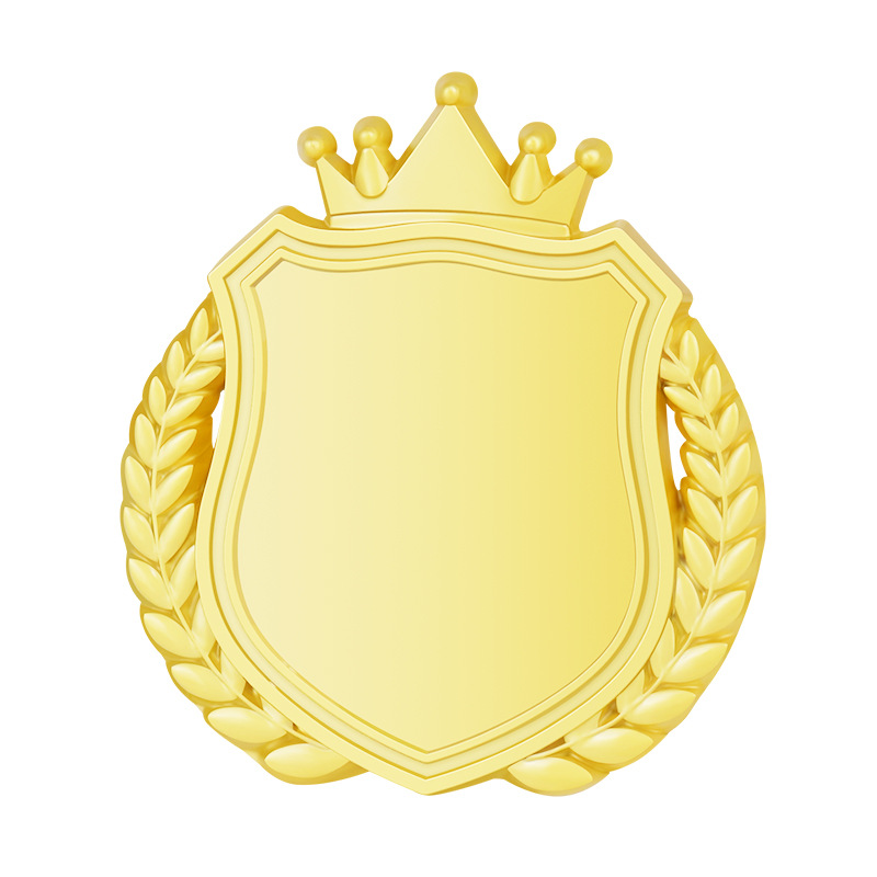 皇冠麦穗徽章奖章制作服务之星优秀员工胸章胸针先进工作荣誉勋章
