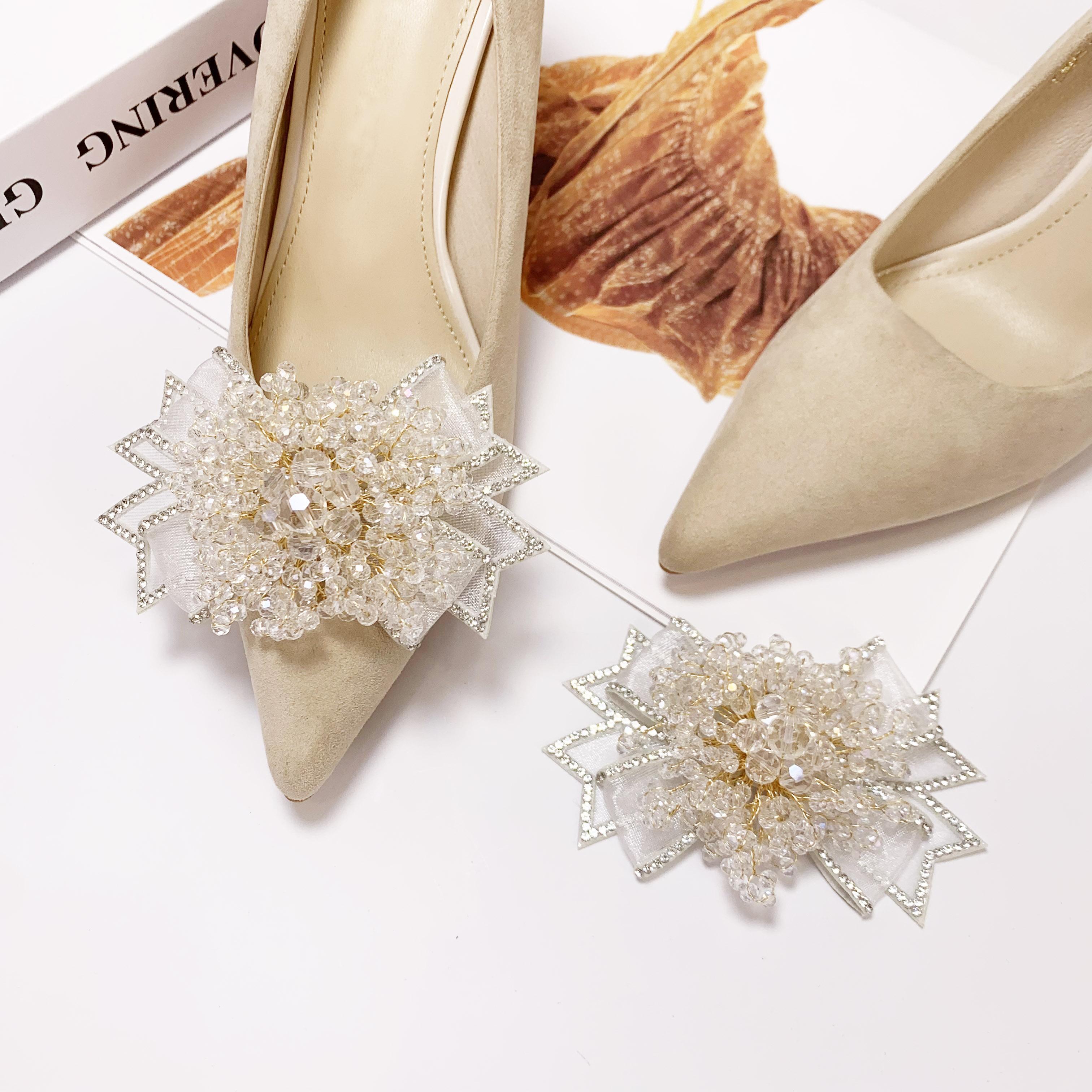 DIY水晶蝴蝶结鞋花百搭风鞋扣