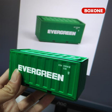 迷你集装箱微缩仿真货柜模型货代集运快递物流礼品logo定制铁盒