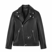 秋冬男绵羊皮皮衣潮流机车皮衣复古拉链夹克真皮外套C4F09 鸟