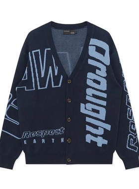 G家秋冬男士V领毛衣时尚撞色字母提花保暖绵羊毛开襟毛衫0520L/A9