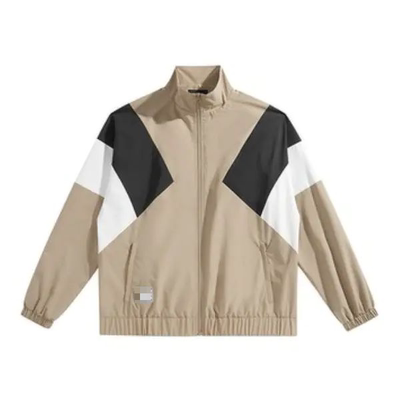 轻便撞色连帽拉链男女同款夹克