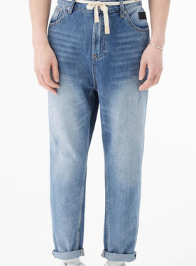 冰氧吧面料~G家商场款春夏男士锥形宽松牛仔裤休闲长裤薄5001E