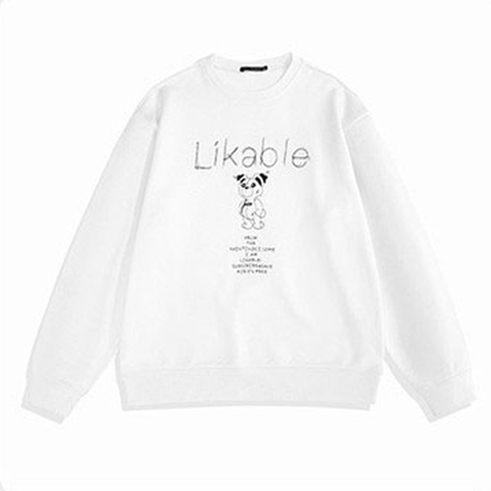 皮思熊加绒保暖圆领卫衣