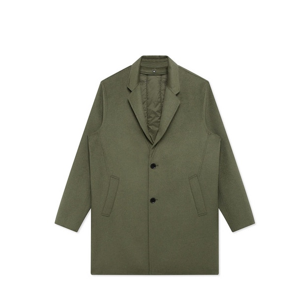 G家秋冬季男士自游系列简约休闲保暖含羊毛长款大衣外套6006K/K12