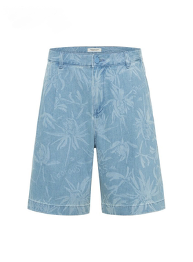 (欧)夏男士短裤时尚简约百搭印花宽松休闲牛仔短裤潮61980/N3