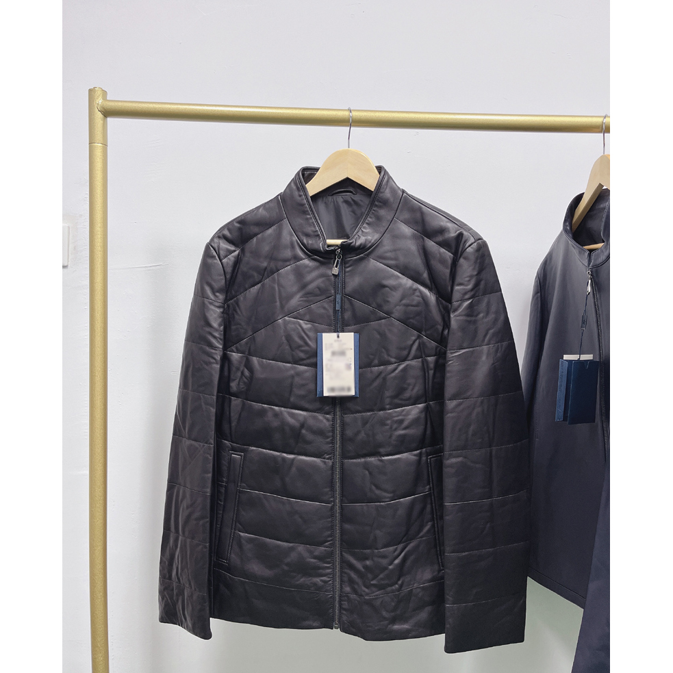 （舞）秋冬男士时尚衍缝绵羊皮皮羽绒服真皮皮衣保暖97100/H16