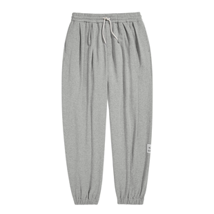 男士 灰色运动卫裤 D14 鸟 B3A03 春秋季 宽松休闲裤 潮流束脚裤