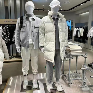 加厚保暖棉服白色棉衣外套7001J 三防面料中长款 GX2 男士 G家商场款