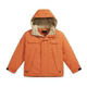 外厚套C4706 男装 羽绒服连帽宽松橘色保暖冲锋衣工装 鸟 冬季