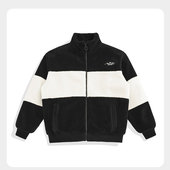 仿羊羔绒茄克拼色休闲外套加厚立领夹克潮B4442 鸟家冬季 男士 GX7