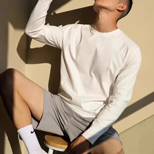 男女秋冬万搭黑白纯色圆领长袖 好穿 自留多件 T恤新疆棉 白