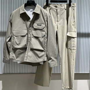 长袖 款 衬衫 多口袋休闲翻领长袖 A22 G家商场款 外套潮1401 秋男工装