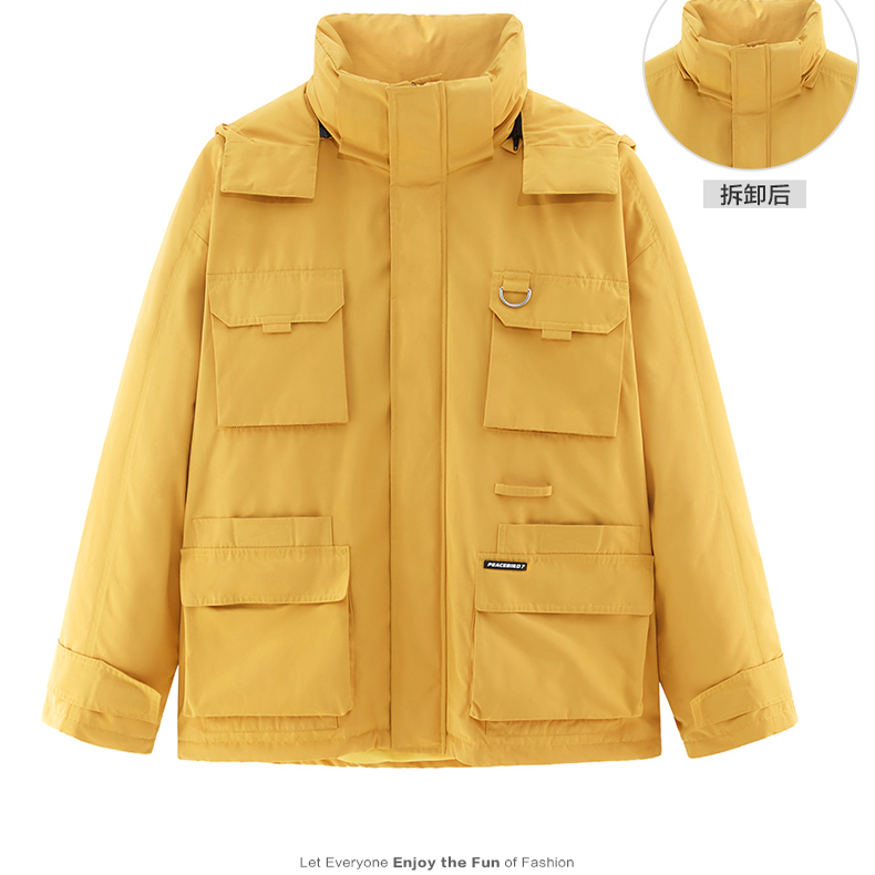 瑕疵~秋冬男士潮流工装羽绒服连帽三防机能宽松保暖外套94110/GX3