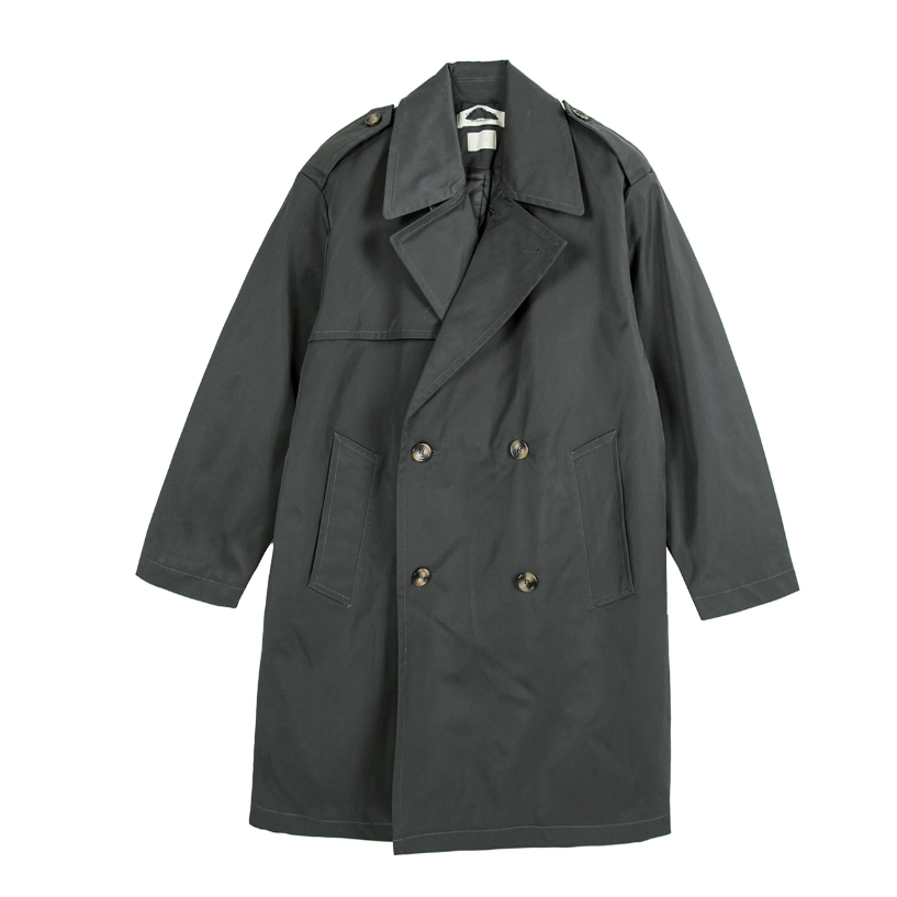 商场款秋季男士时尚保暖夹棉中长款风衣外套04520/L12