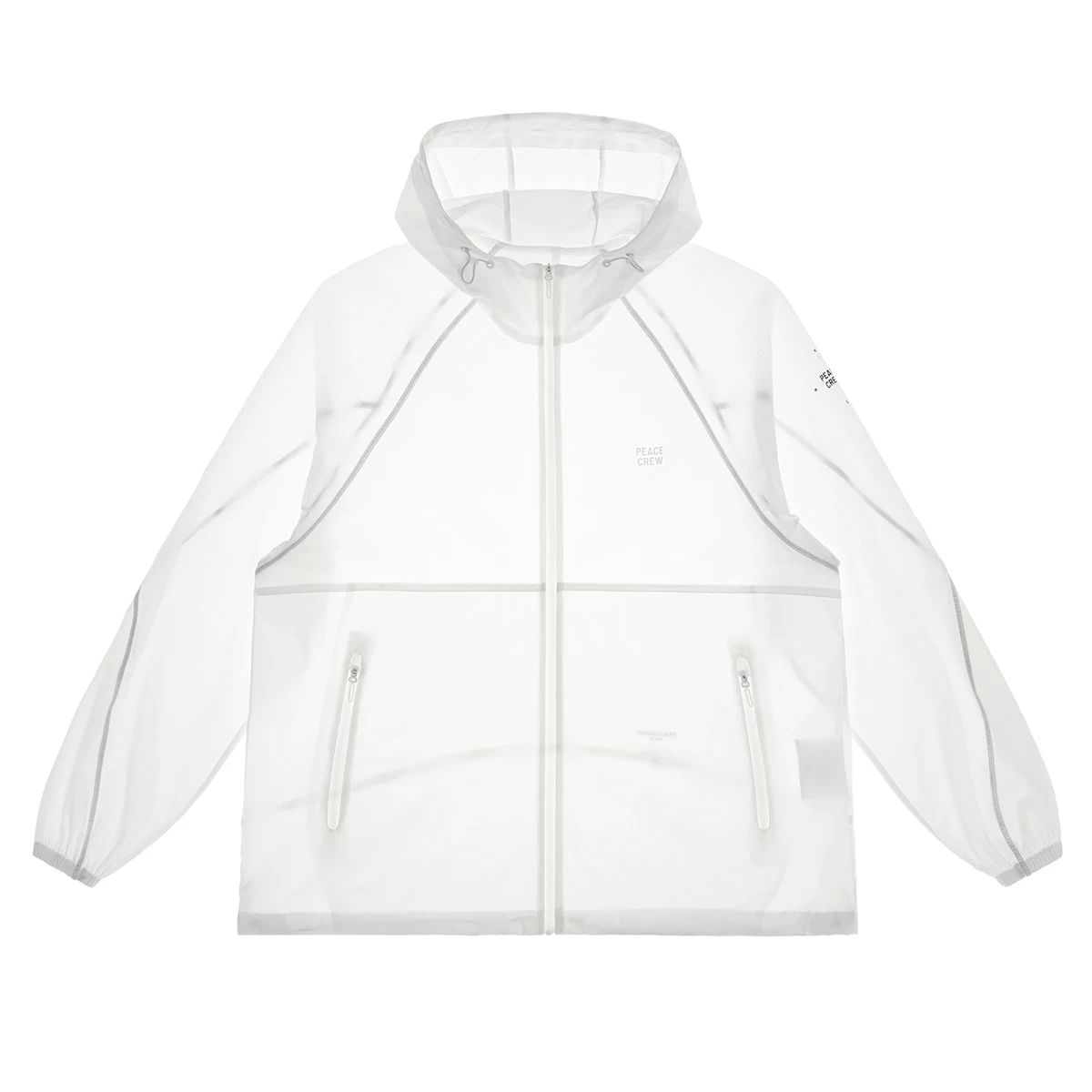 （鸟）春夏男士轻薄皮肤衣白色连帽休闲夹克外套防晒衣C2F05/T3