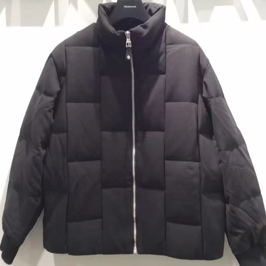 商场款冬季男士舒适纯色几何织时尚立领羽绒服外套30910/Y6