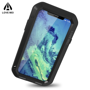 LOVE MEI 适用苹果iPhoneX XR XS Max三防手机壳防尘防水金属边框软硅胶全包防震防撞