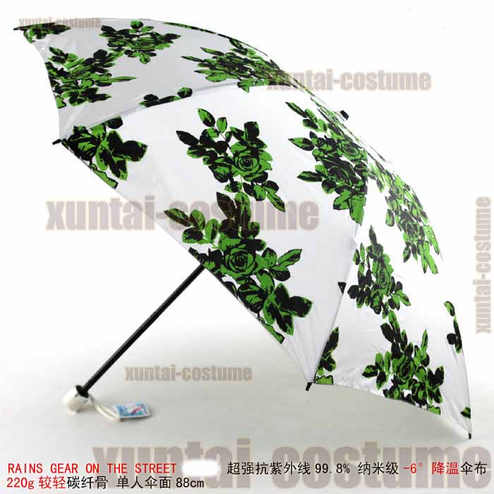 轻便轻量女士折叠遮阳伞 晴雨两用 防晒137-220g水墨风采铅笔超轻