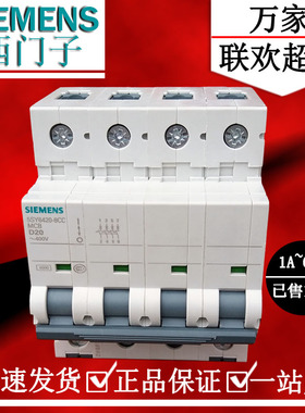 西门子新灰色系列1P2P3P4P1A-63A空气开关断路器 D型5SY6420-8CC