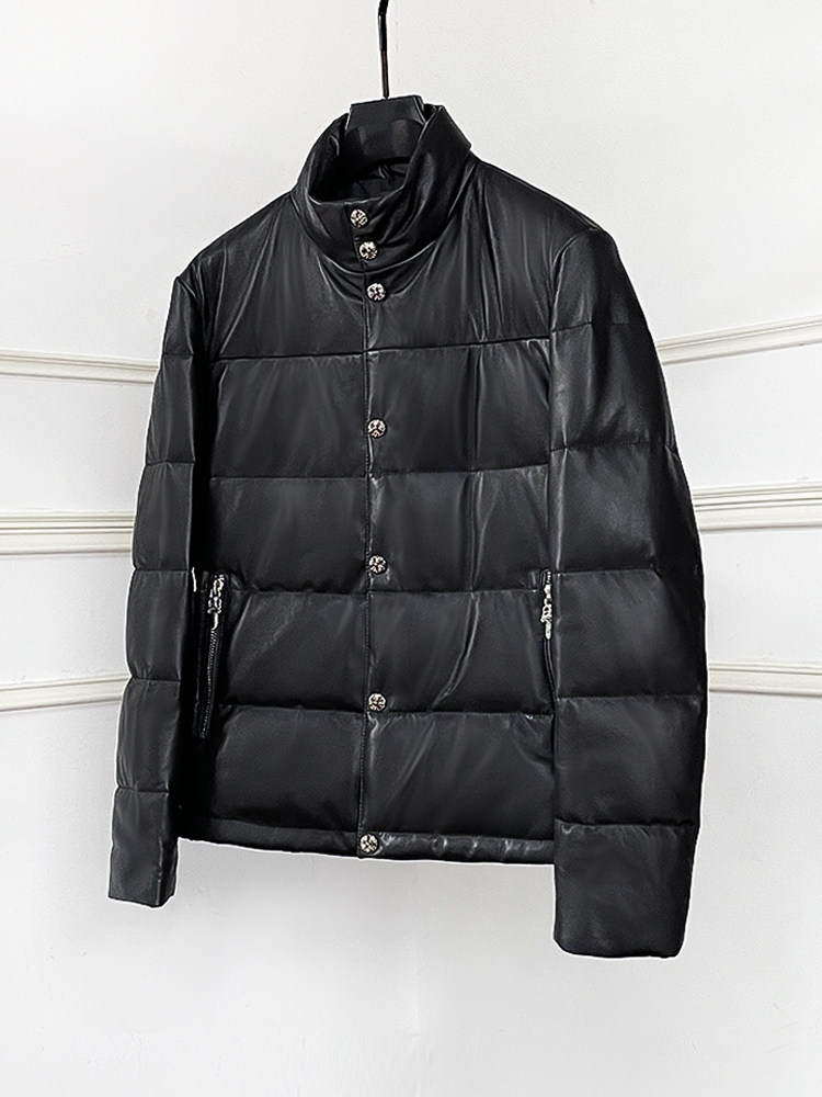 Haining fashion Down Jackets man Head layer Sheepskin White duck down genuine leather Down Jackets Simplicity atmosphere keep out the cold thickening