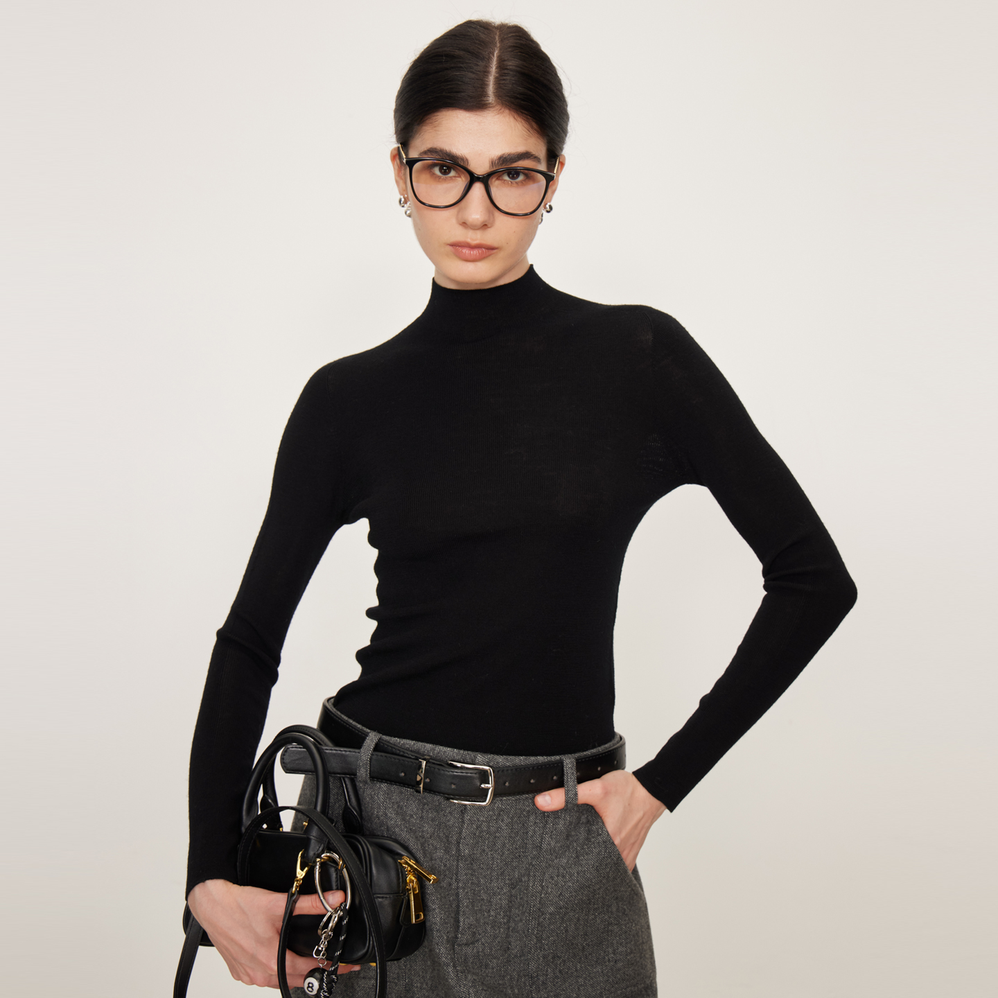 NANCYLILI25冬季新半高领针织衫