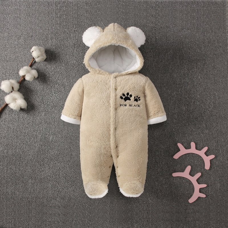 婴儿连体衣秋冬加厚网红宝宝冬装哈衣包脚新生儿棉衣服外出抱衣萌